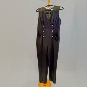 Joseph Ribkoff Black Jumpsuit with Gold Accent